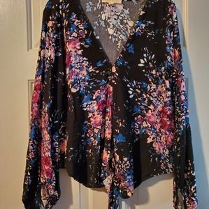 Lovestitch,  large, black multi color shirt/blouse